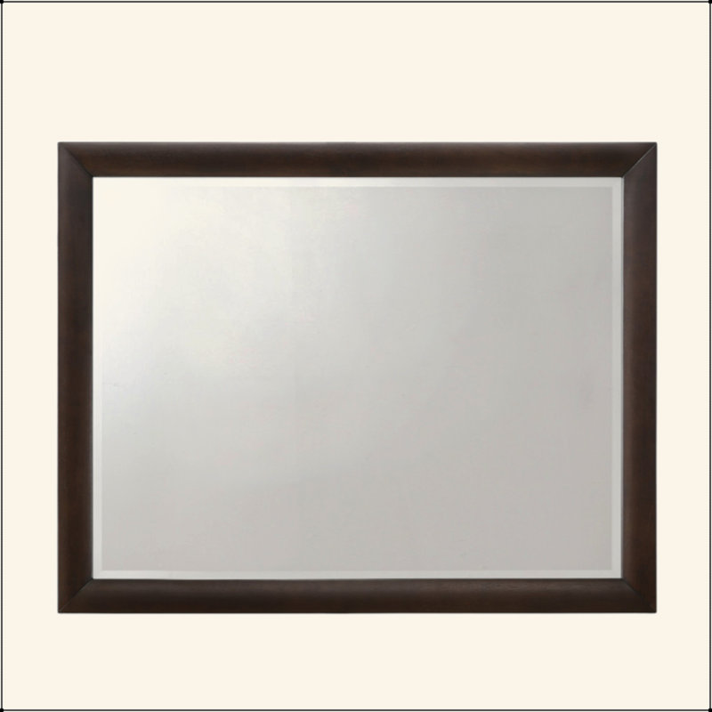 Miroir mural rectangulaire rectangulaire à bord biseauté, Bourgogne