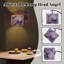  Lampe sur pied Arc Fleurs de lotus mauves Accents de cristal Élégant grand lampadaire moderne DEL Abat-jour réglable en lin 3 températures de couleur