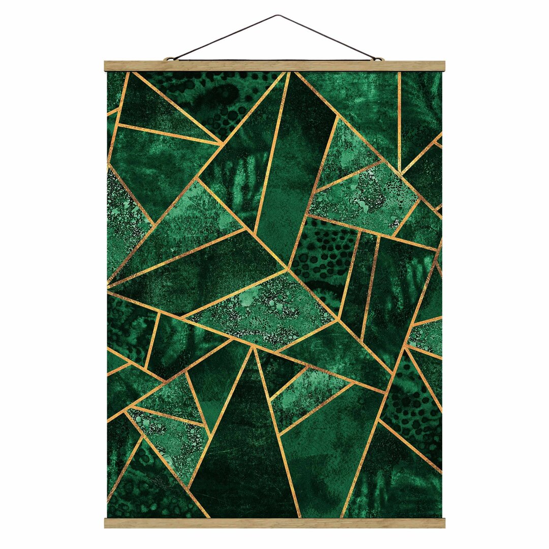 Grafikdruck Dark Emerald with Gold von Elisabeth Fredriksson