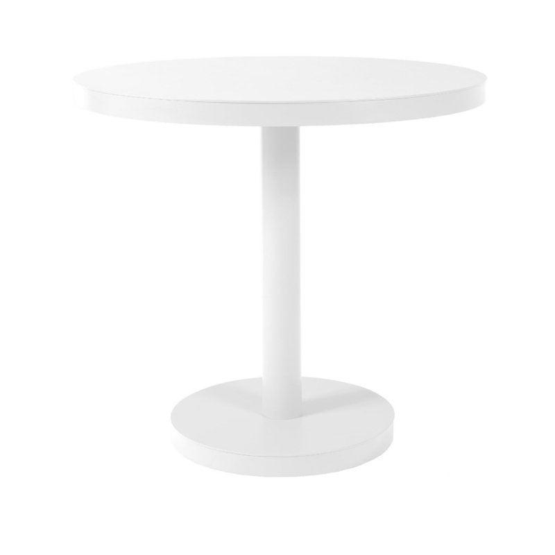 Barcino Round Dining Table, White, 29.13"H x 31.5"L x 31.5"W