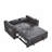 Wodella 54'' Modern Sectional Sofa couch, Pull-Out Sleeper Sofa Bed with Storage and Side Pockets, Adjustable Backrest and Lumbar Pillow,sofa,couch-1334498035