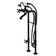 Kingston Brass Kingston Three-Handle 2-Hole Freestanding Tub Faucet with Supply Line and Stop Valve