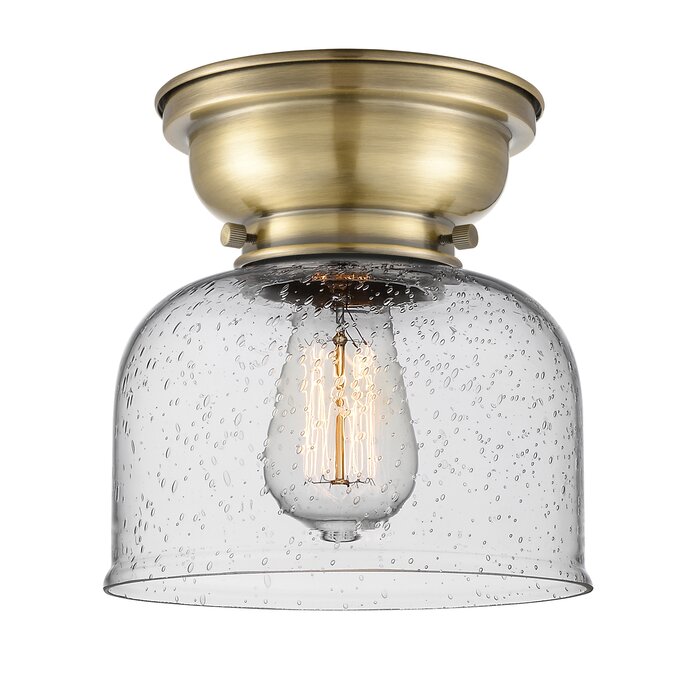 Sand & Stable Moody Glass Flush Mount & Reviews | Wayfair