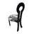 Dining Chairs Set Of 2, Key-Design Home Chairs - Linen Upholstered Solid Wooden Dining Chairs With White Round Cushion & Distinctive Wood Grain Texture For Kitchen Dining Room(Black)-398112028