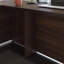 Ensemble de bureau et classeur latéral, finition brune