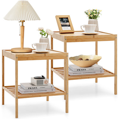 Boleslav Solid Wood Nightstand in Natural by Ebern Designs