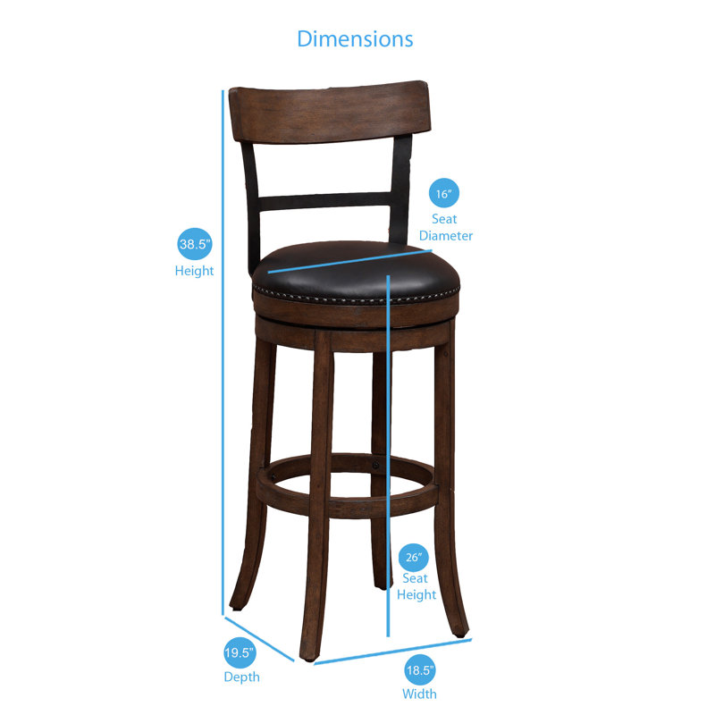 Swivel Upholstered Counter Stool, Counter Stool (26" Seat Height)