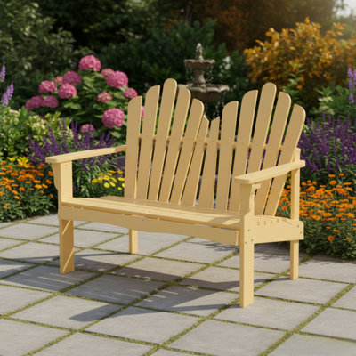 Adelina Wooden Adirondack Bench by Dovecove