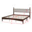 Lit plateforme en bois avec tête de lit en forme de gourde, lit plateforme de style rétro-9409976