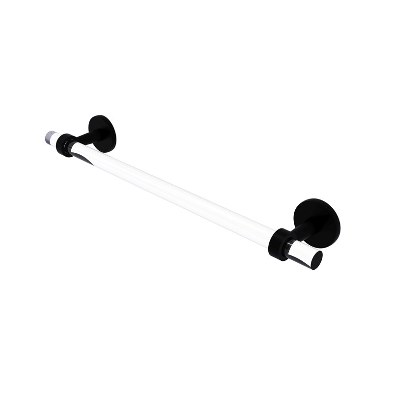 Barre à serviettes murale clearview, Noir mat, H 3,8 po x l 34 po x P 2,6 po