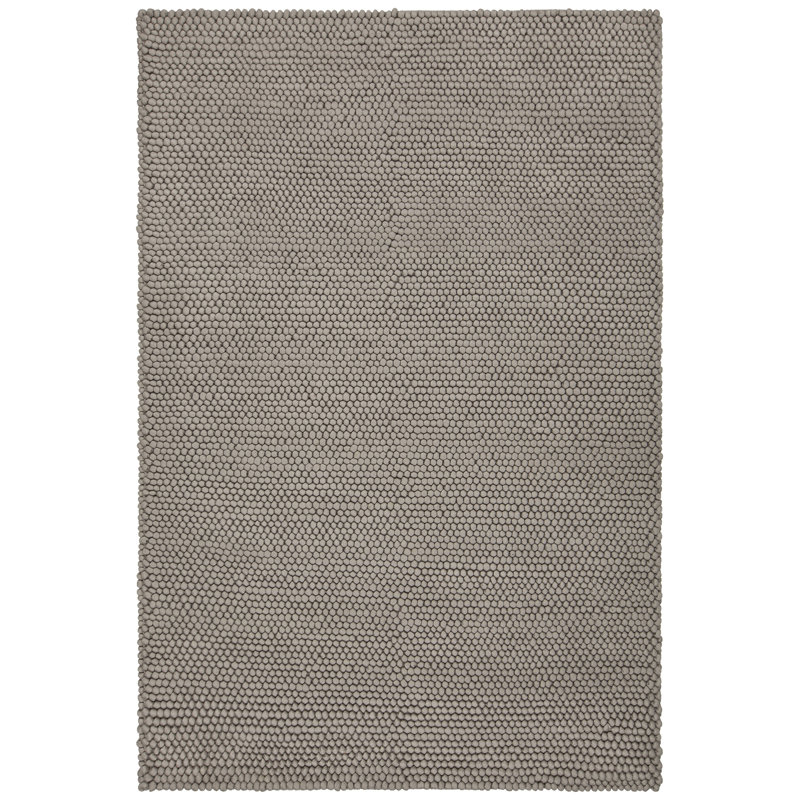 Ambrose Handmade Shag Area Rug, Rectangle 9' x 13', Wool grey