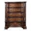 Chambre à coucher 1Pc brun cerise de style traditionnel avec plateau en marbre véritable bronze et poignée ronde-10574541