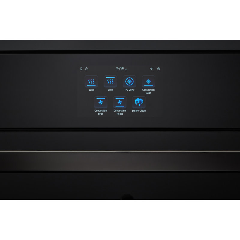 30"W. Single Electric Oven, Black Glass
