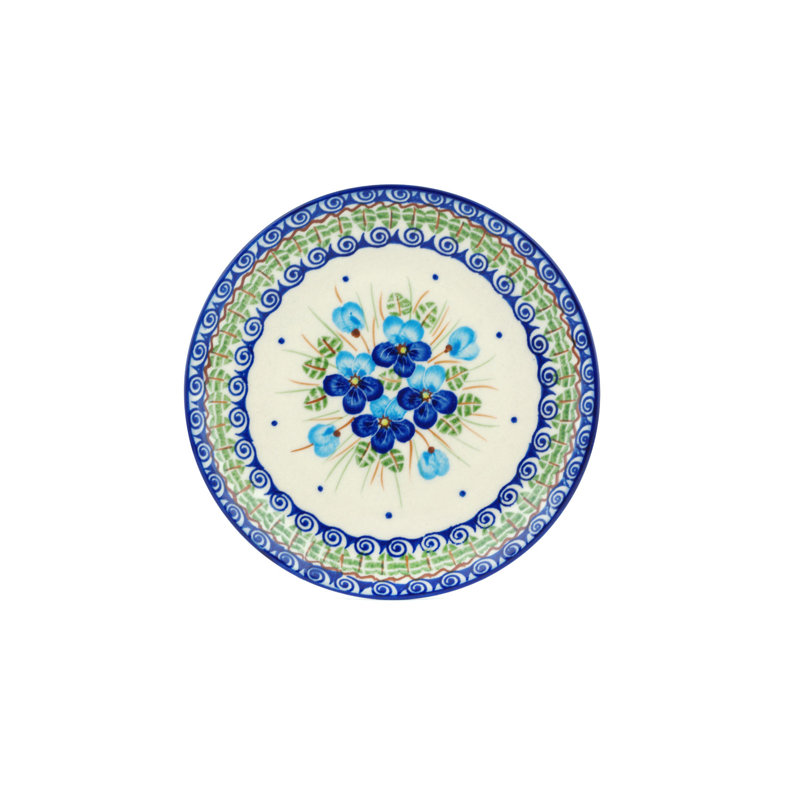 Assiette d’apéritif de poterie polonaise 8 po