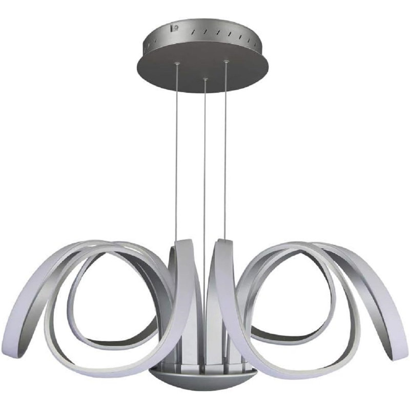 Lustre linéaire moderne à 1 lumière Aelicia, Aluminium