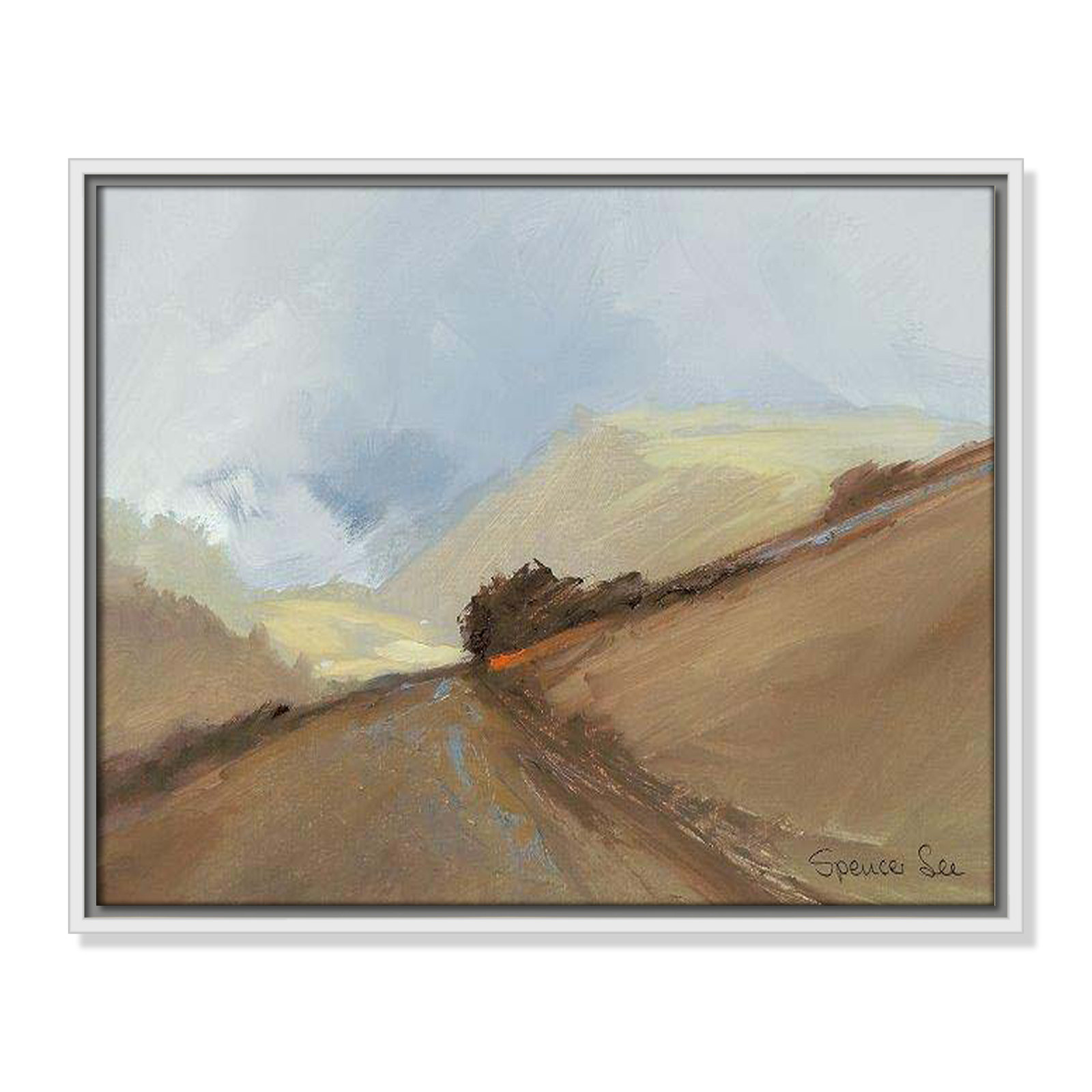 Heaven And Earth II by Spencer Lee, 17.5'' H x 21.5'' W x 2'' D, White Framed