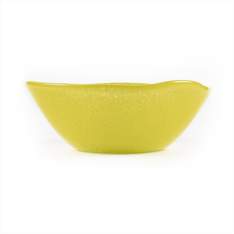 Diamètre de la vaisselle en verre: H 7,5 po: 2,75 po Bol rond en verre, Jaune