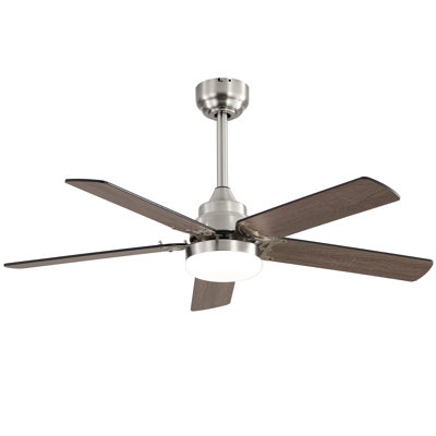 Ventilateur de plafond 42 pouces 5 pales avec télécommande réversible pour moteur à courant continu silencieux