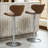 Masaccio Upholstery Airlift Adjustable Swivel Barstool With Chrome Base, Set Of 2-1358413651