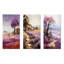 Champ mauve sur la côte d'azur - campagne, ensemble de 3 impressions sur métal-667403456
