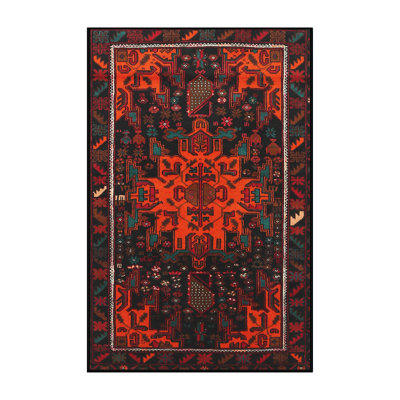 Tapis orange Southwestern