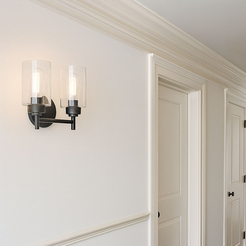 Wexton 2-Light 5.25” Wide Vanity Light, Matte Black