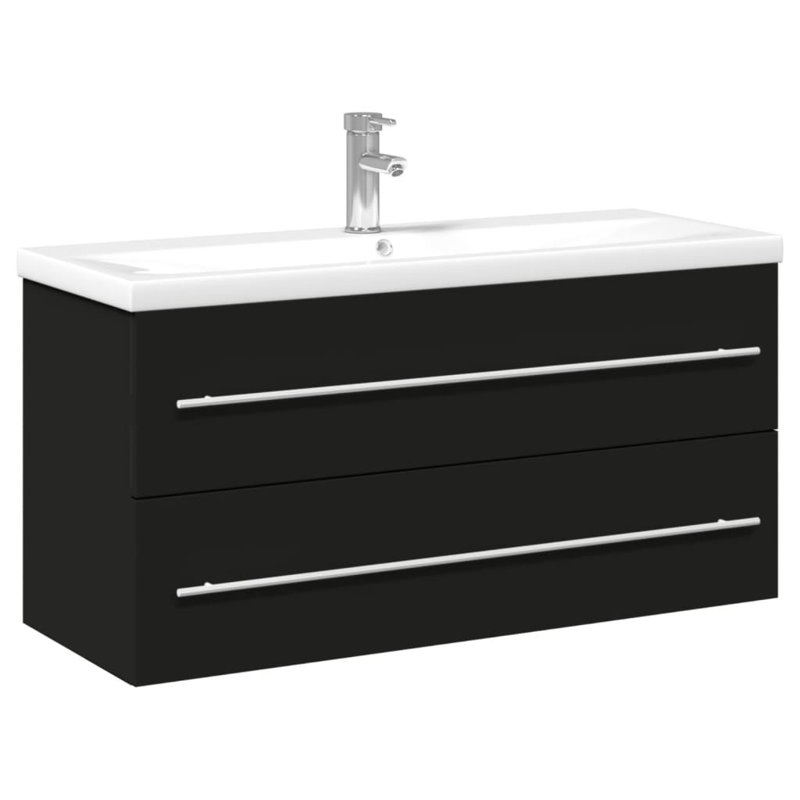 Baist 100mm Single Bathroom Vanity with Basin, Black