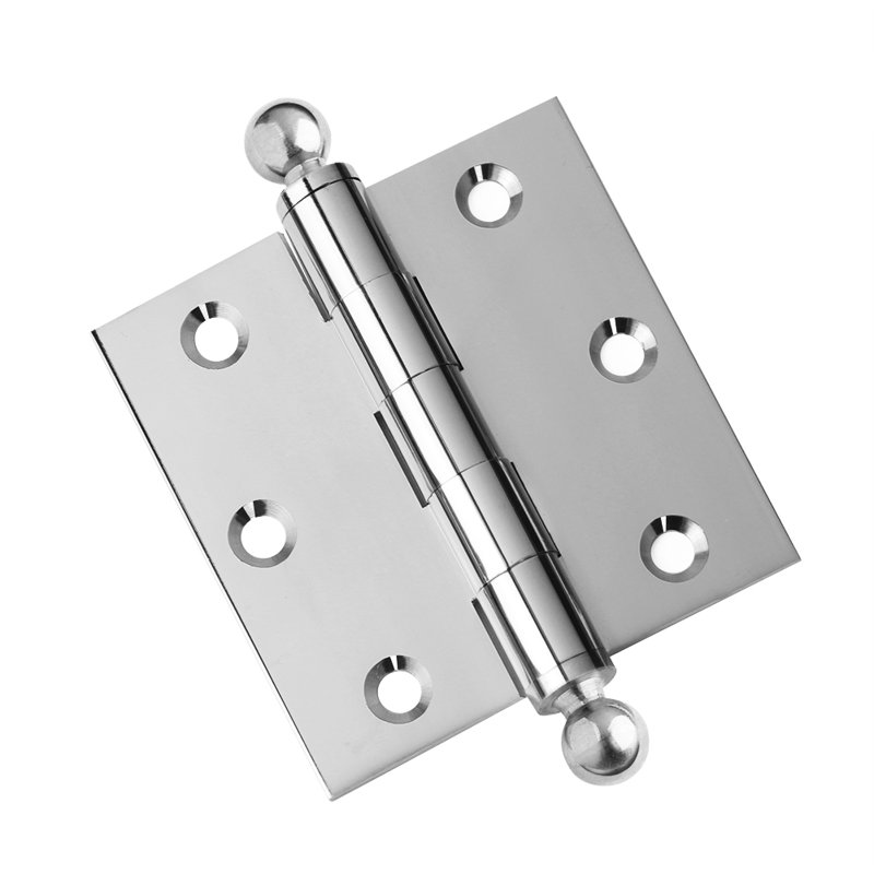 Charnière de porte simple 3 po H x 3 po, Nickel poli