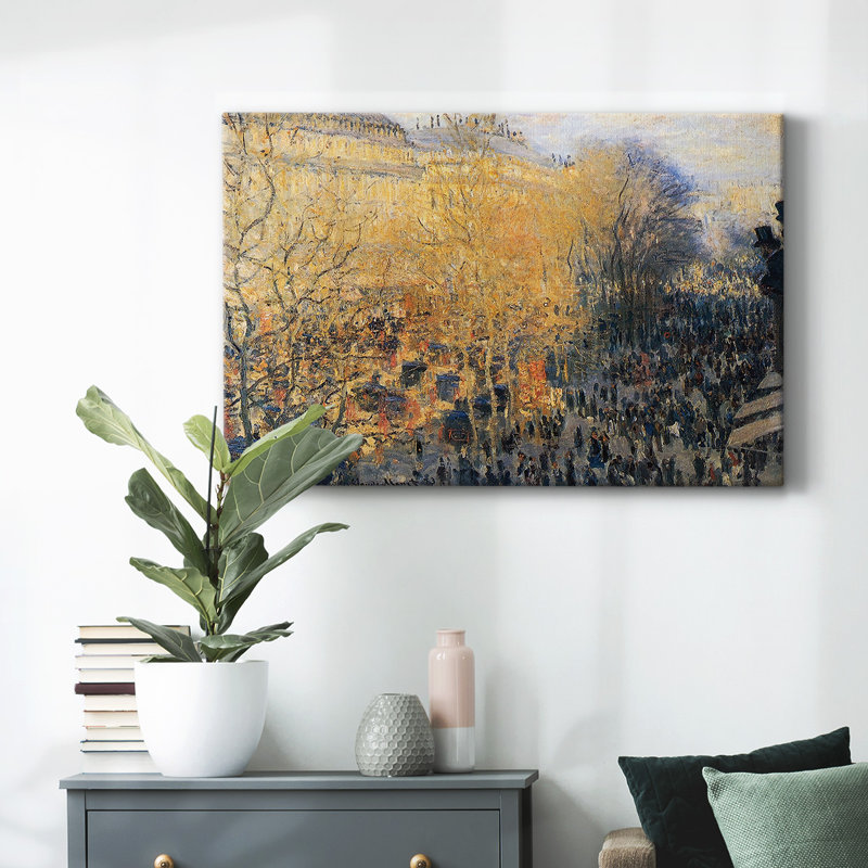 Boulevard des Capucines, 1883 02-Gallery Wrapped Canvas, 12" H x 18" W