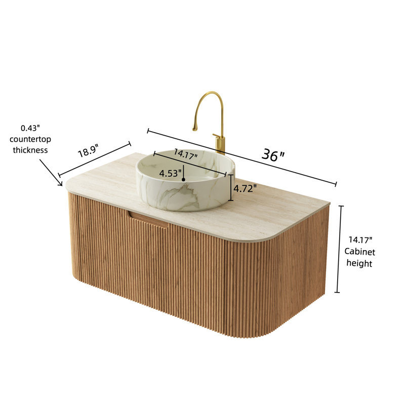 36" Bathroom Vanity and Sink
