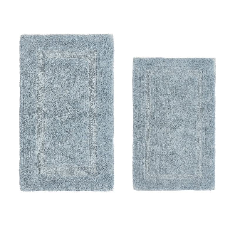 Ensemble de tapis pour salle de bain 2 pièces 100% coton 2370 g / m² Lux, Bleu