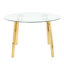 Table ronde en verre de style moderne