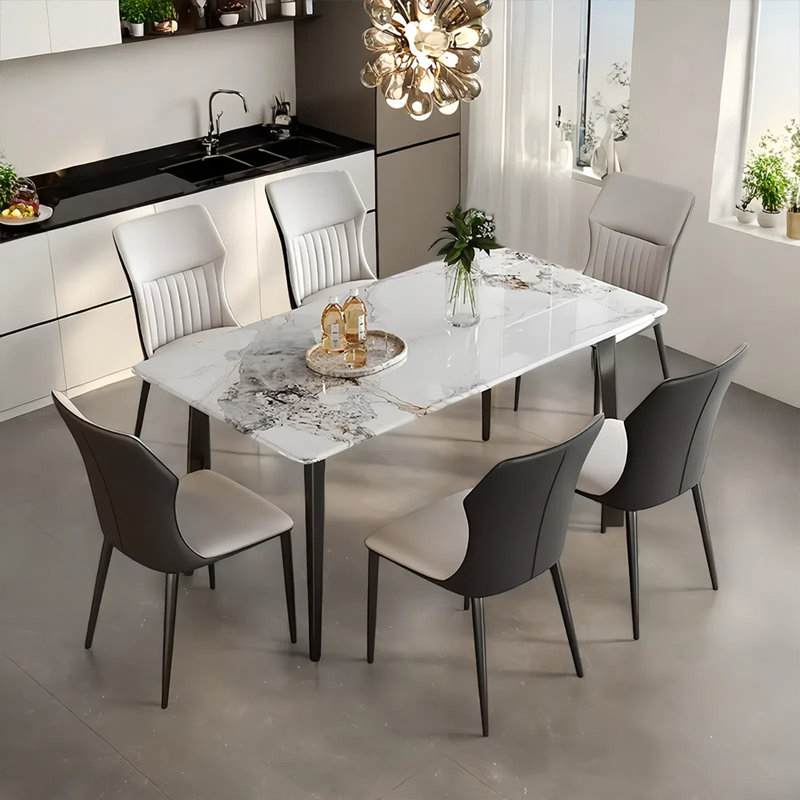 Ensemble de table et chaises Aesthetic Rock Plate, H 29,52 po x L 55,11 po x l 31,49 po