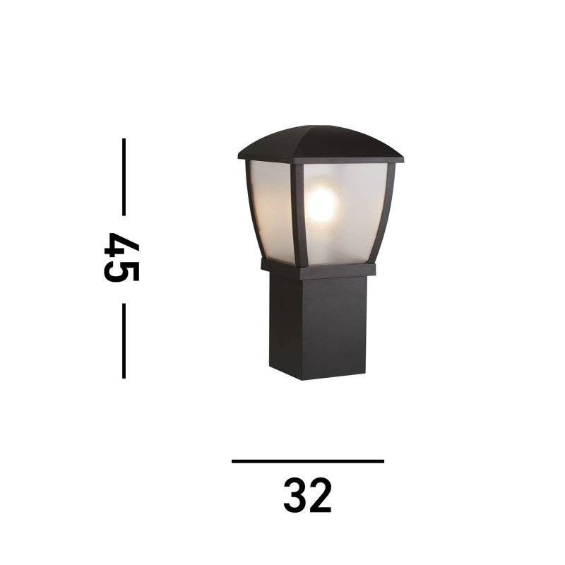 Chorlton Frosted Bollards, 45cm H x 32cm W x 32cm D