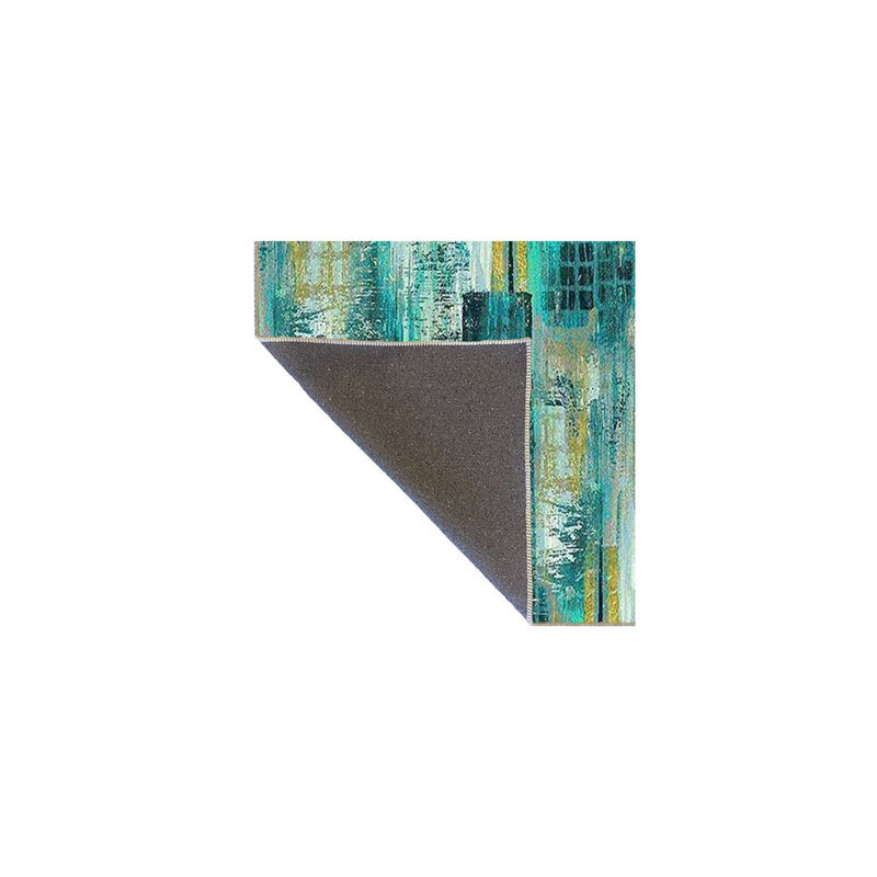 Tapis vert lavable à base tissée, Tapis de couloir 3 pi 3 po x 6 pi 7 po inclus