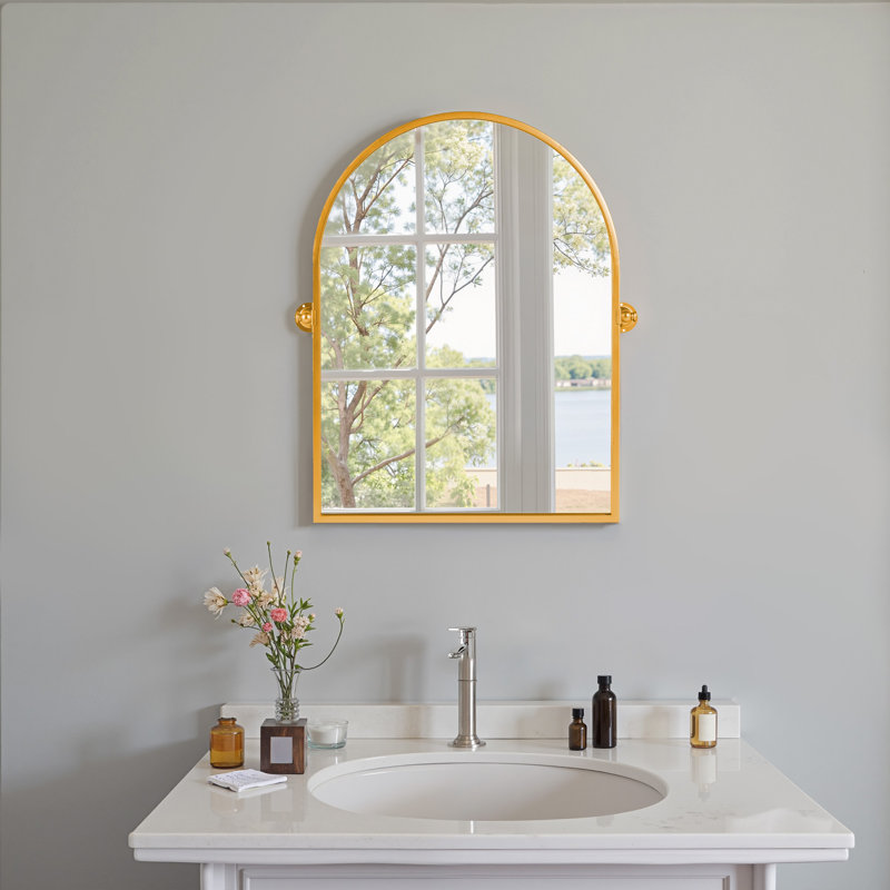 Miroir mural Avais, 36 po x 24 po, Gold