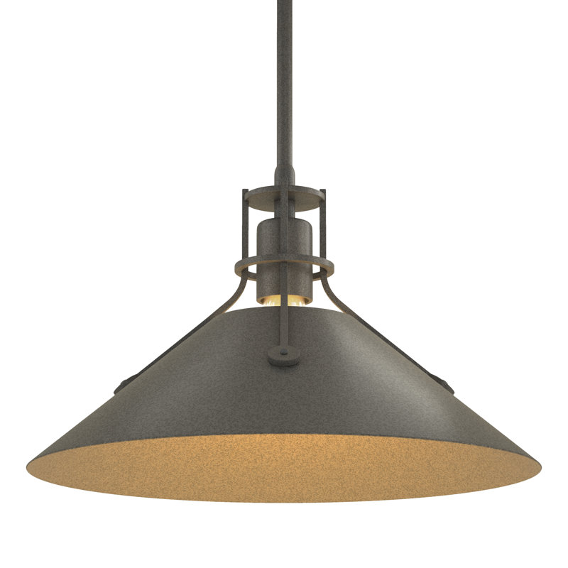 Henry 1 - Light Single Cone Pendant, 56.3'' H X 14.4'' W X 14.4'' D, Natural Iron, Natural Iron
