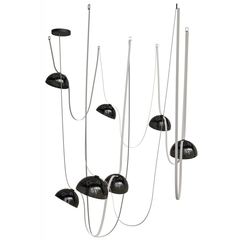Luminaire suspendu 7 lumières Fremont, Ivoire ivoire