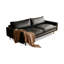 Causeuse-coussin standard en similicuir noir
