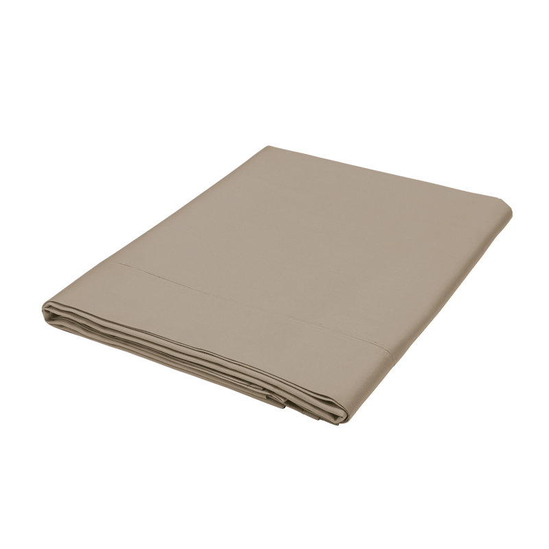 Bob 400 Thread Count Sateen Flat Sheet, Ivory, Single (3')