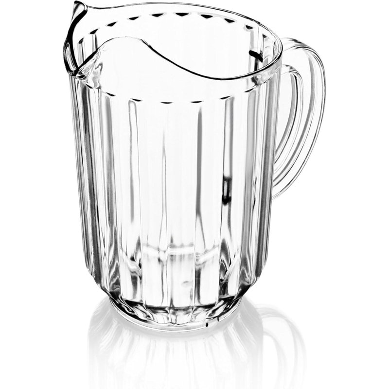 Pichet à eau en plastique en polycarbonate Resturant-Grade (pichet à eau (transparent), 60 oz (ensemble de 12))
