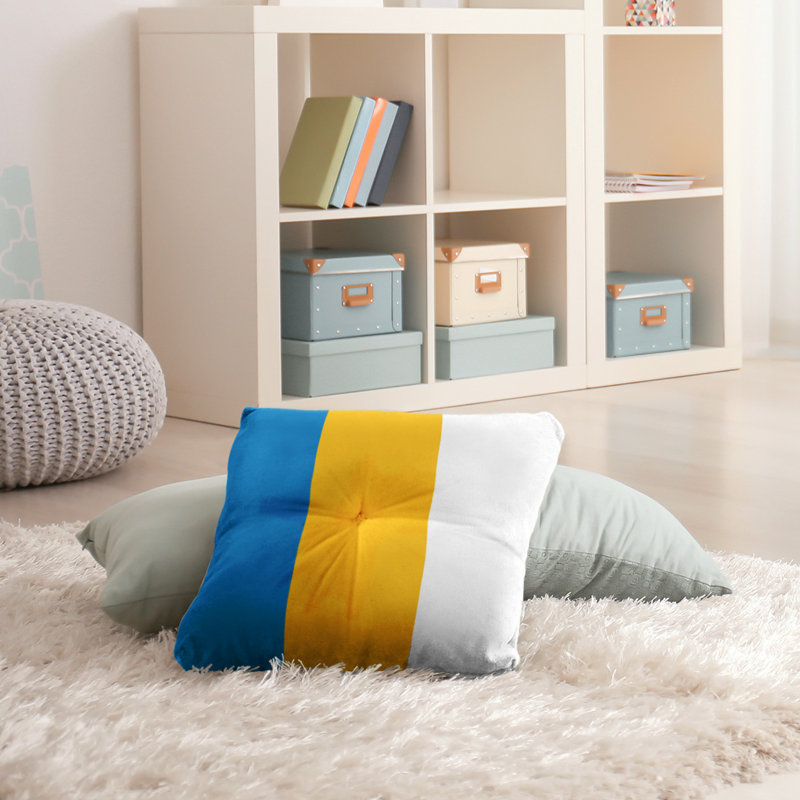  Coussin de sol touffeté, 26 po x 26 po, Doré