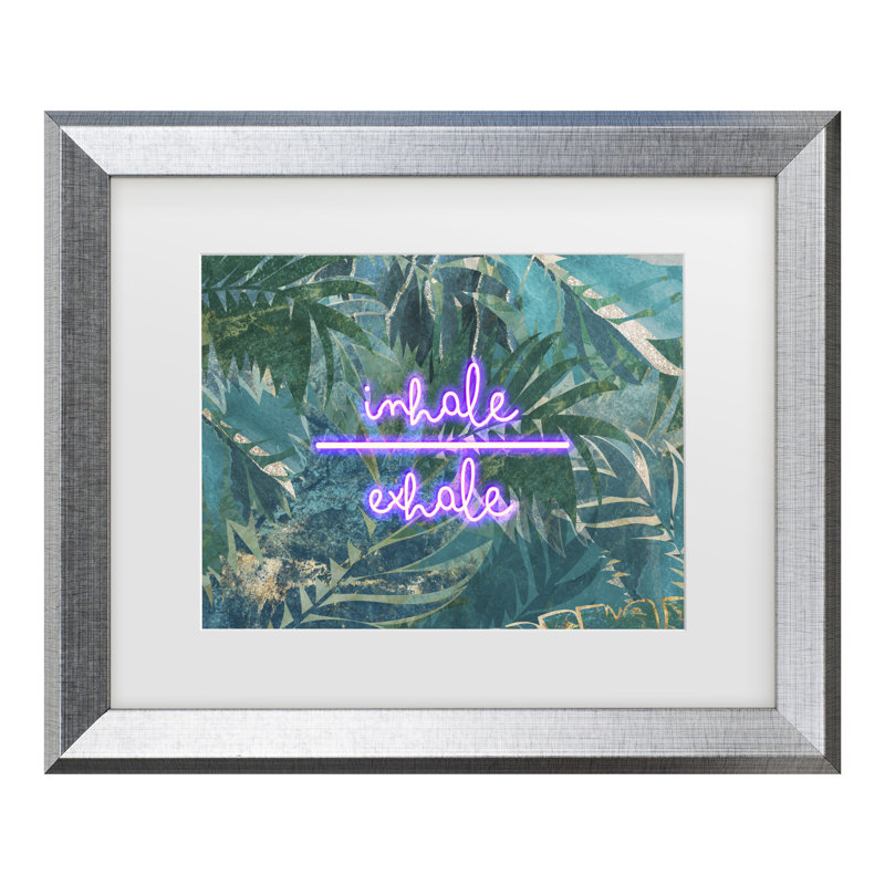 «Sarah Manovski inhaler Exhale Neon Jungle Landscape Art encadré, H 14,5 po x l 17,5 po