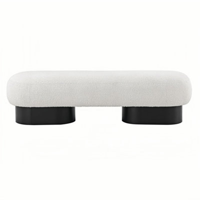 Banc rembourré en mélange de polyester Dannion