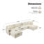 Canapé modulaire surdimensionné rembourré de duvet avec repose-pieds avec rangement-878750199-878750202
