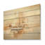 Bateau à voile sur la mer I - art en bois sur bois de pin naturel-480156698