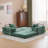 Dark 3 Convertible Floor Couch With Pillow Back Support, Armrest, And Memory Foam Filler, For Relaxing Evenings At Home Compression Bed 3 Seats, Foldable Design, Padding, Living Rooms-1082948752