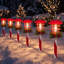 Guirlande lumineuse solaire étanche pour décorations de Noël extérieures, idéale pour les cadeaux de Noël.