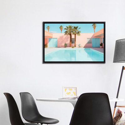 Retro Pool - reproduction d'art murale encadrée