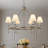 Abdijabar 6 Light Farmhouse Wagon Wheel Chandelier With Shade For Dining Room-2026214079